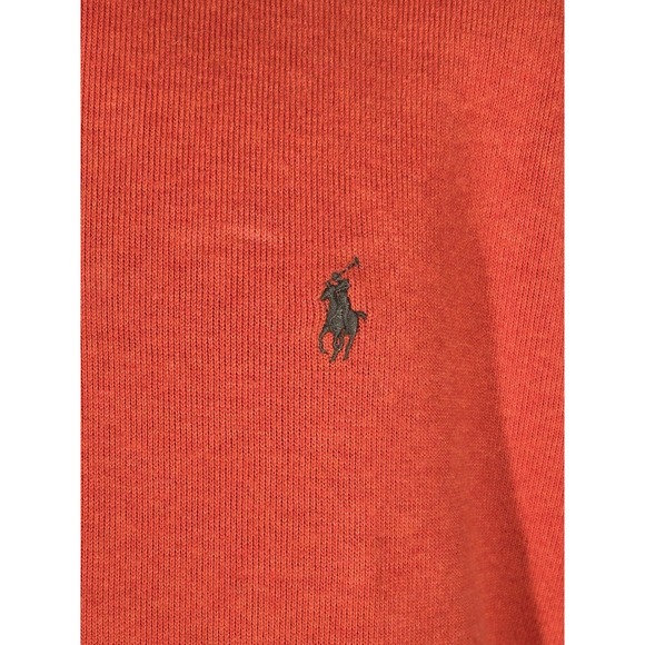 Polo Ralph Lauren Men's French Rib Quarter Zip Pullover‎ Sweatshirt XXL Orange - Picture 6 of 10